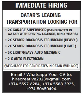1 15 Gulf Times Classified Jobs - 22 November 2023
