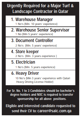 2 10 Gulf Times Classified Jobs - 15 November 2023