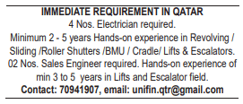 2 5 Gulf Times Classified Jobs - 08 November 2023