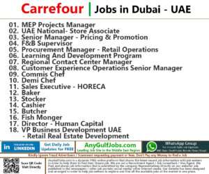 Carrefour Job Vacancies Dubai | UAE