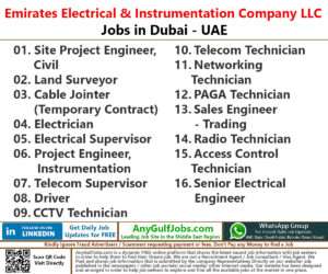 Emirates Electrical & Instrumentation Company LLC Jobs | Careers - United Arab Emirates