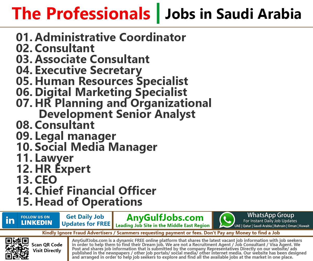 The Professionals Jobs | Careers - Saudi Arabia