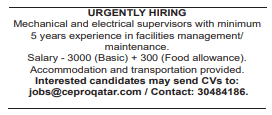 2 15 Gulf Times Classified Jobs - 22 January 2024