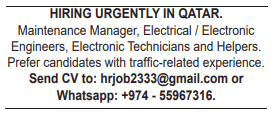 7 16 Gulf Times Classified Jobs - 29 January 2024