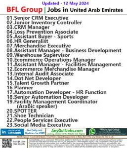BFL Group Jobs | Careers - United Arab Emirates