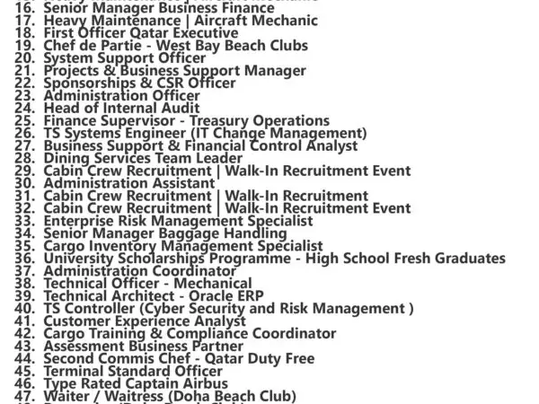 Qatar Airways Jobs | Careers - Qatar
