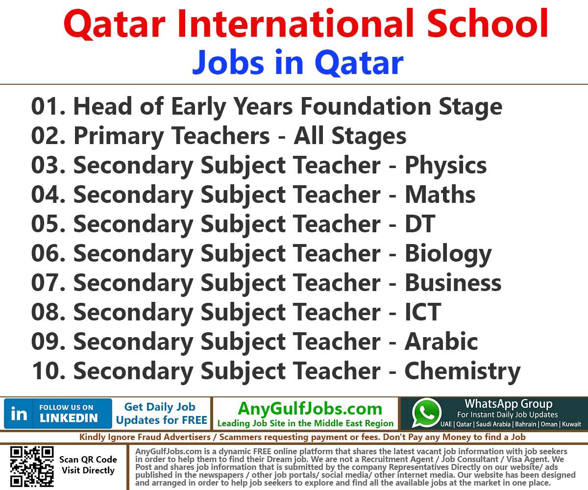 Qatar International School Jobs | Careers - Qatar