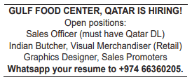 4 9 Gulf Times Classified Jobs - 18 February 2024