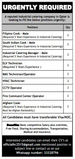 9 12 Gulf Times Classified Jobs - 25 February 2024