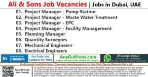 Multiple Ali & Sons Job Vacancies - Dubai, UAE