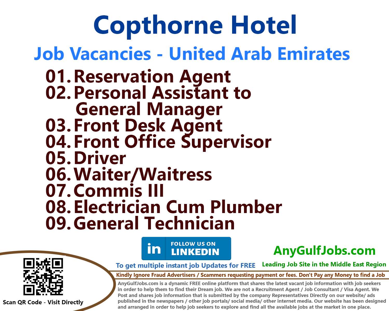 Copthorne Hotel Jobs | Careers - United Arab Emirates