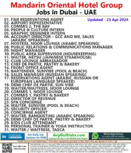 Mandarin Oriental Hotel Group Jobs | Careers - United Arab Emirates