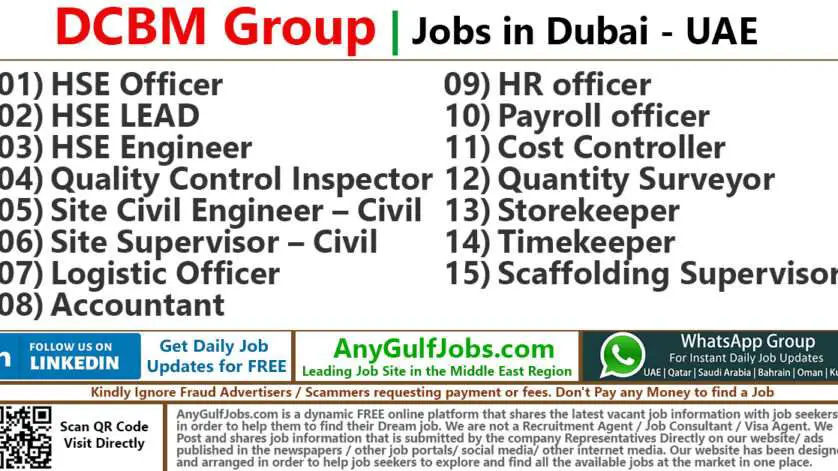 DCBM Group Jobs | Careers - Dubai - UAE