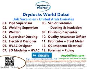 List of Drydocks World Dubai Jobs - United Arab Emirates