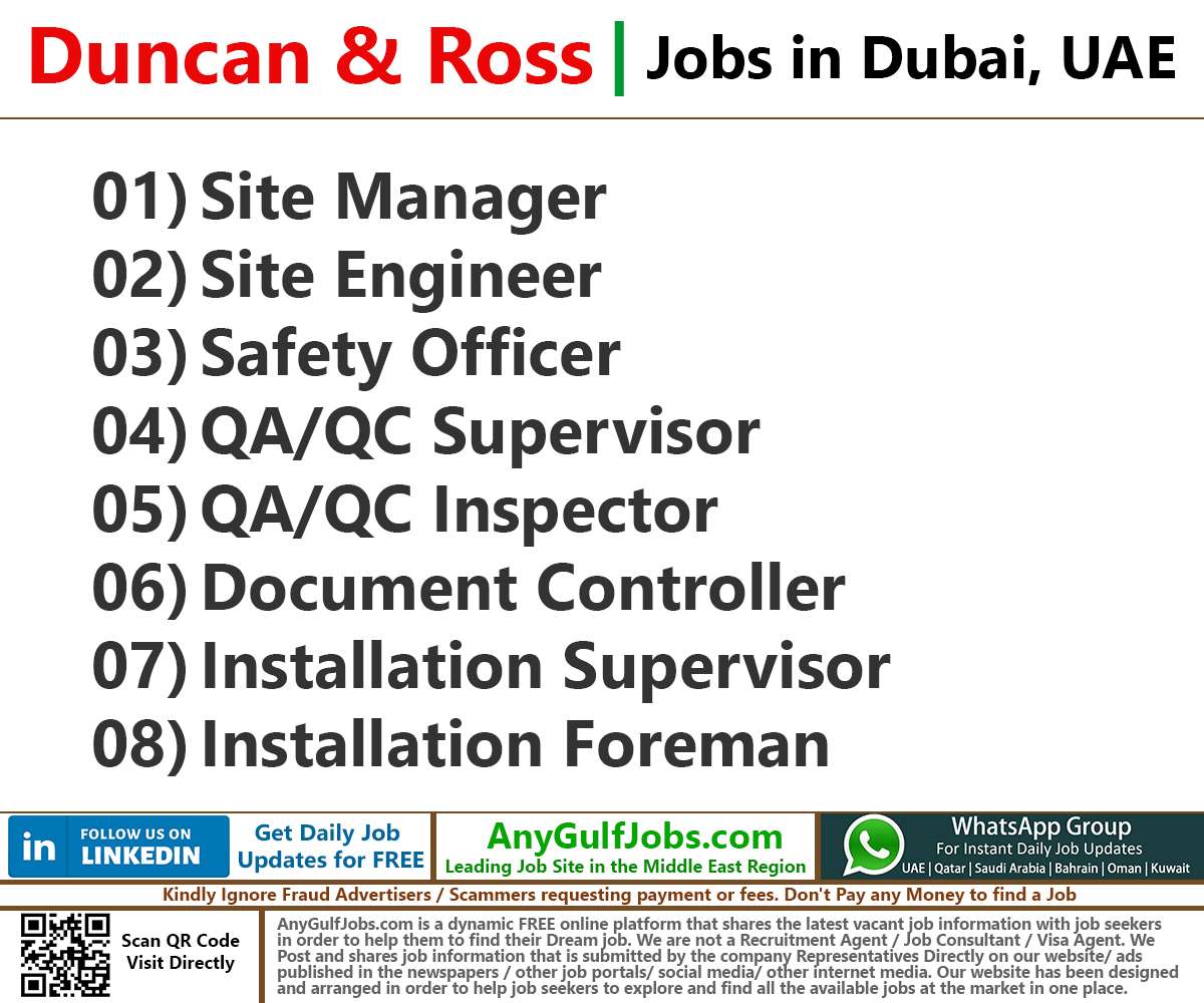 Duncan & Ross Jobs | Careers - Dubai - UAE