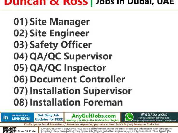 Duncan & Ross Jobs | Careers - Dubai - UAE
