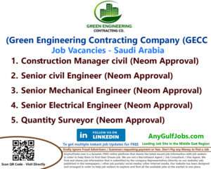 List of Green Engineering Contracting Company (GECC) Jobs - Saudi Arabia