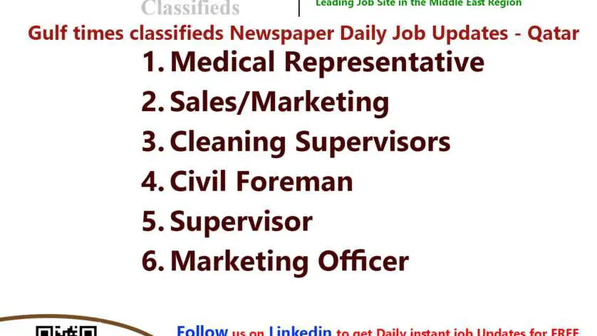 Gulf Times Classifieds Job Vacancies Qatar - 05 March 2024