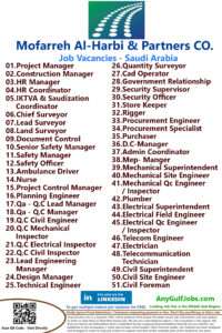 List of Mofarreh Al-Harbi & Partners CO. Jobs - Saudi Arabia
