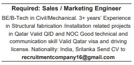 13 1 Gulf Times Classified Jobs - 21 April 2024