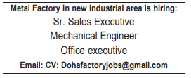 15 Gulf Times Classified Jobs - 21 April 2024