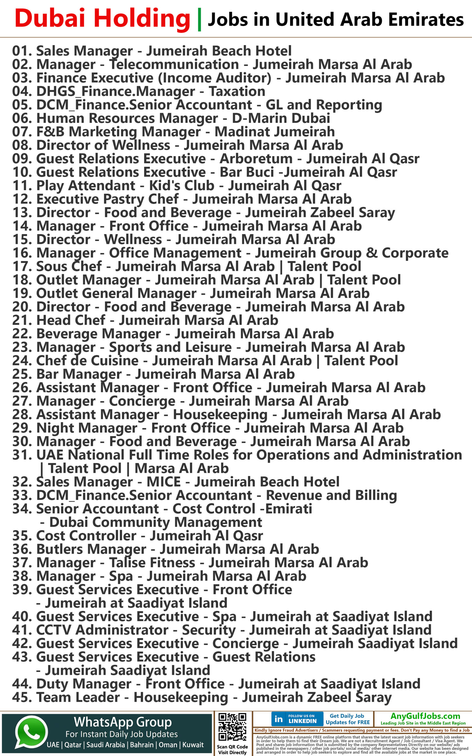 Dubai Holding Jobs in United Arab Emirates
