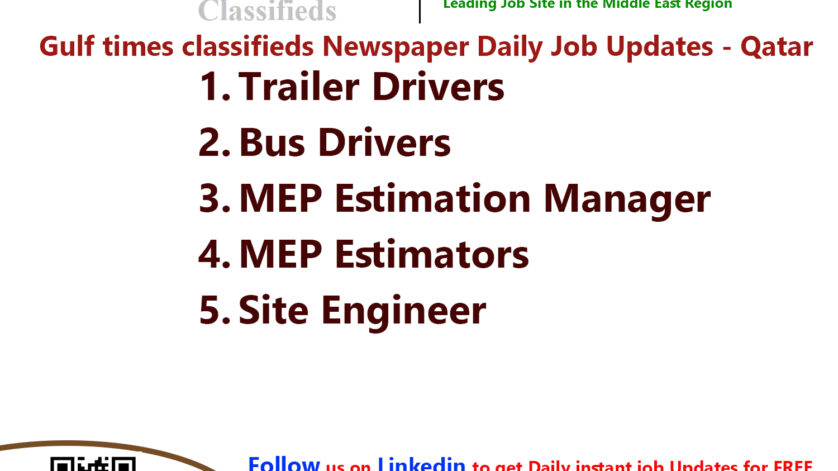 Gulf Times Classifieds Job Vacancies Qatar - 15 April 2024