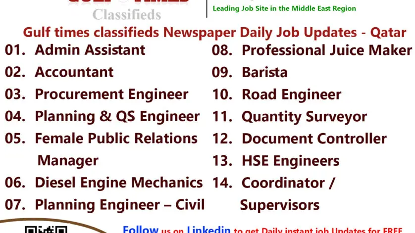 Gulf Times Classifieds Job Vacancies Qatar - 08 April 2024
