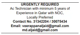 11 10 Gulf Times Classified Jobs - 23 May 2024