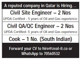 15 4 Gulf Times Classified Jobs - 15 May 2024