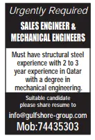 6 Gulf Times Classified Jobs - 01 May 2024
