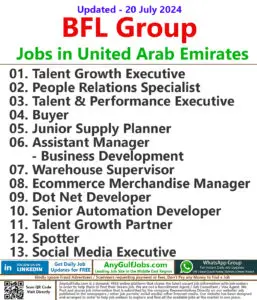 BFL Group Jobs | Careers - United Arab Emirates