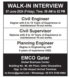 1 2 Gulf Times Classified Jobs - 04 June 2024