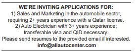14 Gulf Times Classified Jobs - 10 June 2024