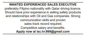 3 5 Gulf Times Classified Jobs - 09 June 2024