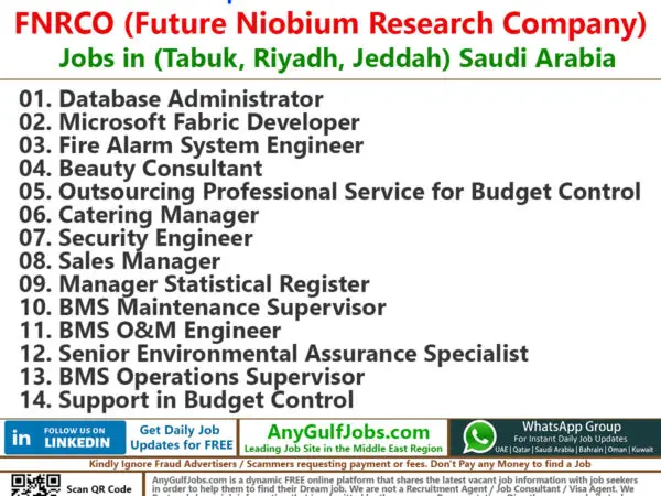 FNRCO Jobs | Careers - Saudi Arabia