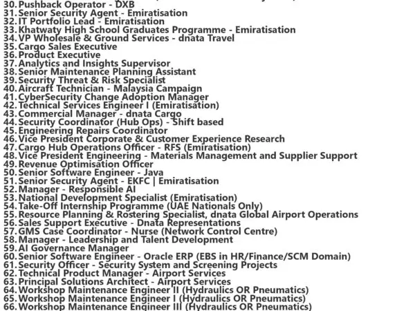 Emirates Group Jobs | Careers - Dubai – UAE