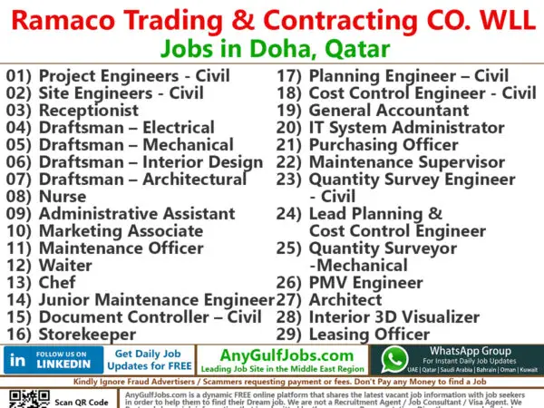 Ramaco Trading & Contracting Co. WLL Jobs | Careers - Doha, Qatar