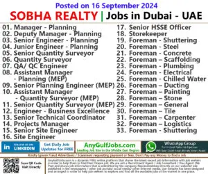 SOBHA REALTY Jobs | Careers - Dubai, UAE