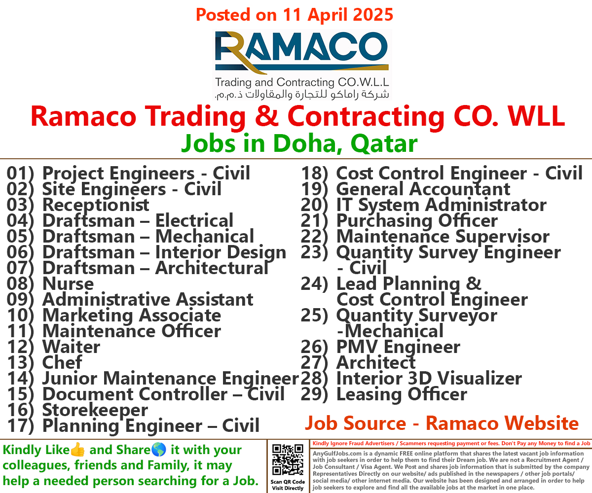 Ramaco Trading & Contracting Co. WLL Jobs | Careers - Doha, Qatar