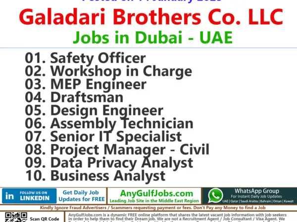 Galadari Brothers Co. LLC Jobs | Careers - Dubai, UAE