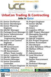 UrbaCon Trading & Contracting Jobs | Careers - Qatar