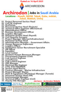 Archirodon Jobs | Careers - Saudi Arabia