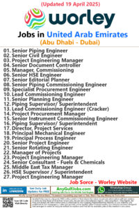 Worley Jobs in United Arab Emirates