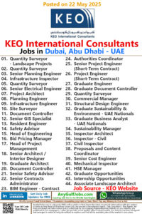 KEO Job Vacancies in Dubai, Abu Dhabi - UAE