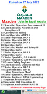 Maaden Jobs | Careers - Saudi Arabia