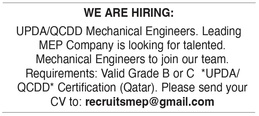 Gulf Times Classified Jobs - 07 May 2025