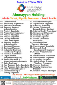 Abunayyan Holding Jobs | Careers - Saudi Arabia