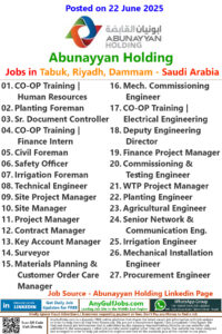 Abunayyan Holding Jobs | Careers - Saudi Arabia
