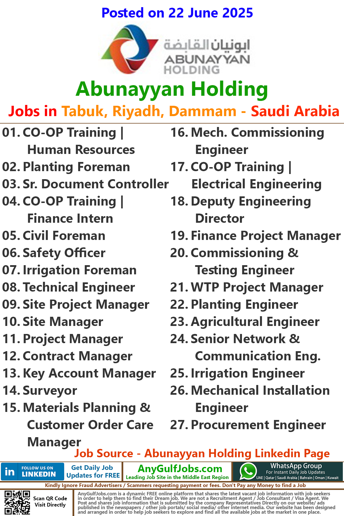 Abunayyan Holding Jobs | Careers - Saudi Arabia